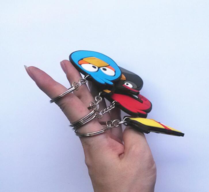 Popular Promotional Gift 2D/3D PVC Birds Keychains