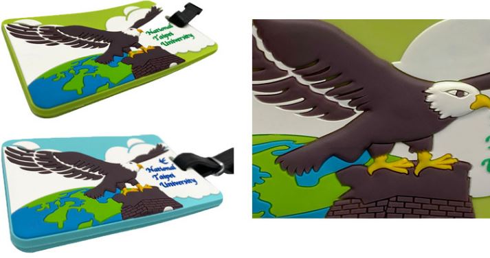 Airplane Personalized Soft Rubber PVC Luggage Tag