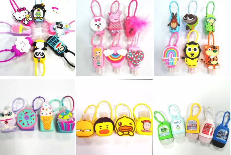 Hand Sanitizer With Cartoon Silicone Holder