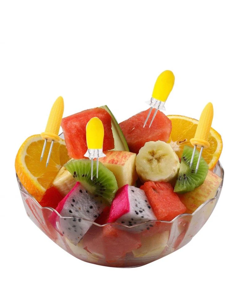Kitchenware Corn Fork Holder With Silicone Handle