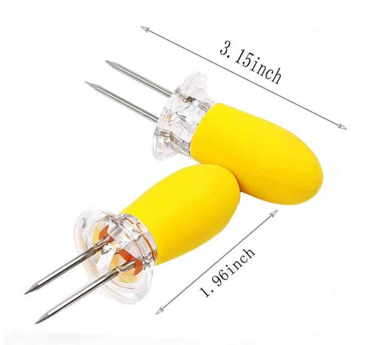 Kitchenware Corn Fork Holder With Silicone Handle