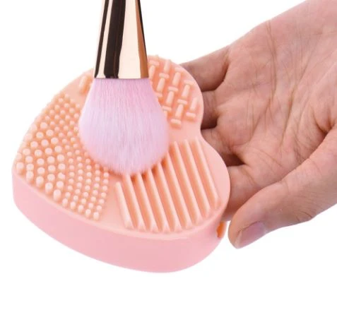 Makeup Brush Cleaner Silicone Sponge Heart Finger Glove