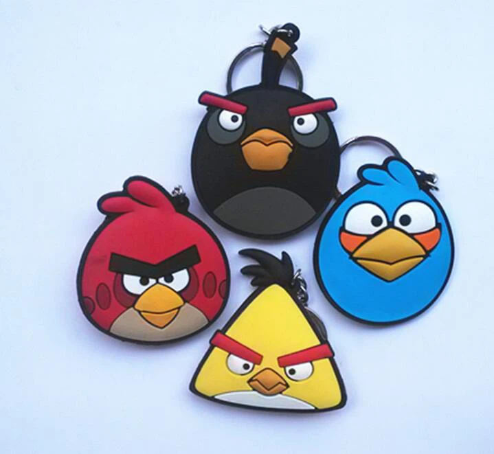 Popular Promotional Gift 2D/3D PVC Birds Keychains