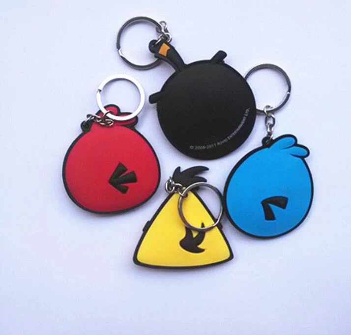 Popular Promotional Gift 2D/3D PVC Birds Keychains