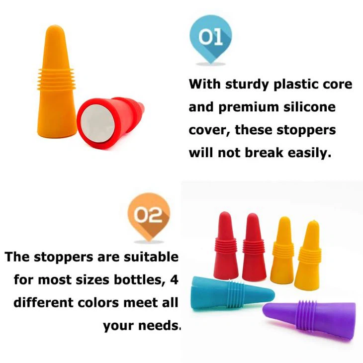 Reusable Silicone Rubber Wine Bottle Stopper