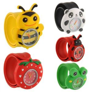 Band Wristwatch Slap Silicôn Custom Lovely Children