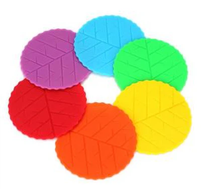 Ffasiwn Coaster Gellyg pigog Set Mat Gwrth-lithro Silicôn