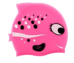 Kid Sizes Silicôn Cartŵn Pysgod Nofio Cap Nofio