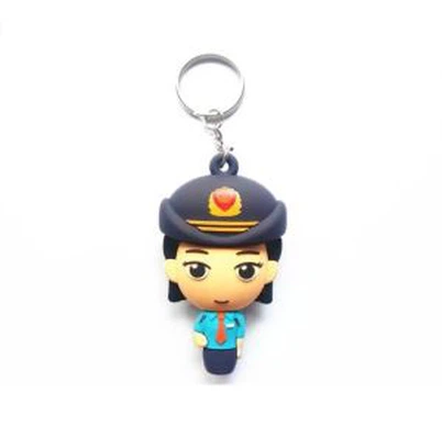 Allweddi PVC Meddal Rwber 3D Keychain