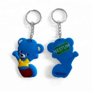 Eitemau Hyrwyddo Swyn Keychain Rwber PVC