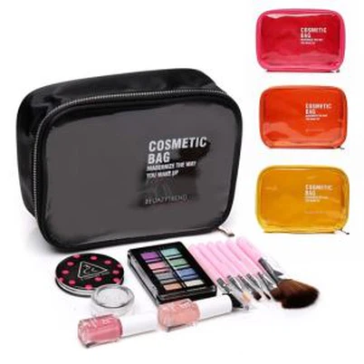 Tryloyw PVC Teithio'n Glir Wash Sefydliad Pouch