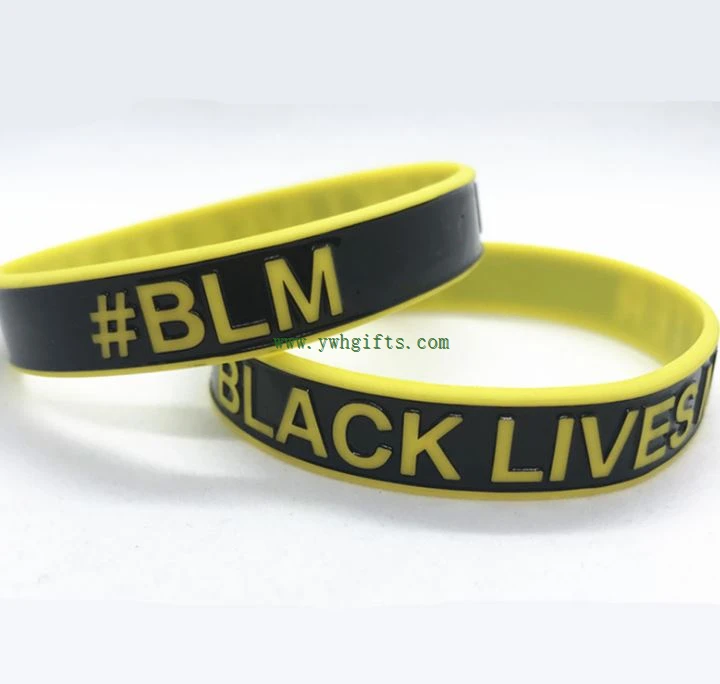 Personalized Rainbow Bracelet Silicone Wristbands Colorful Style