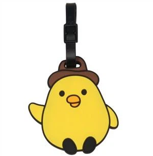 Tag Bagiau Cartŵn Rwber Meddal Ecogyfeillgar Tag PVC Luggage Tag