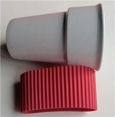 Gradd Bwyd Silicone Sleeve Non-slip Insiwleiddio Cwpan Coffi Glass Sleeve