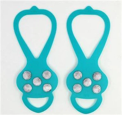 Silicone Esgidiau Gwrth-sgid yn cynnwys Silicone Cleats 5 Ttooth Crampons