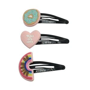 Clipiau Gwallt Snap Siâp Pvc Meddal i Ferched