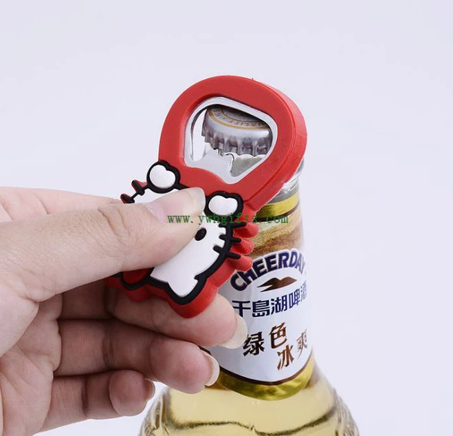 3D Cartoon Soft PVC Beer Bottle Opener Bottle Opener Keychain