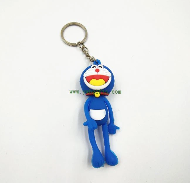 Cartoon Doll Key Holder 3D Figure PVC Rubber Keychain Silicone Keyrings
