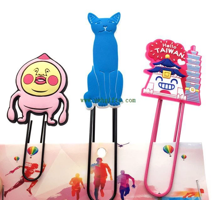Decoration Gifts Bookmark Soft PVC Paper Clip Rubber Bookmark