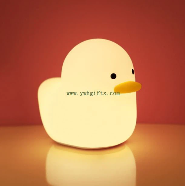 Duck Silicone Night Light Tapping Lamp LED Night Light For Kids