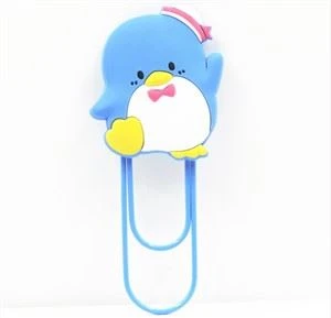 3D Pvc Meddal Rubber Bookmark Papur Cartŵn Silicone Clip Bookmark